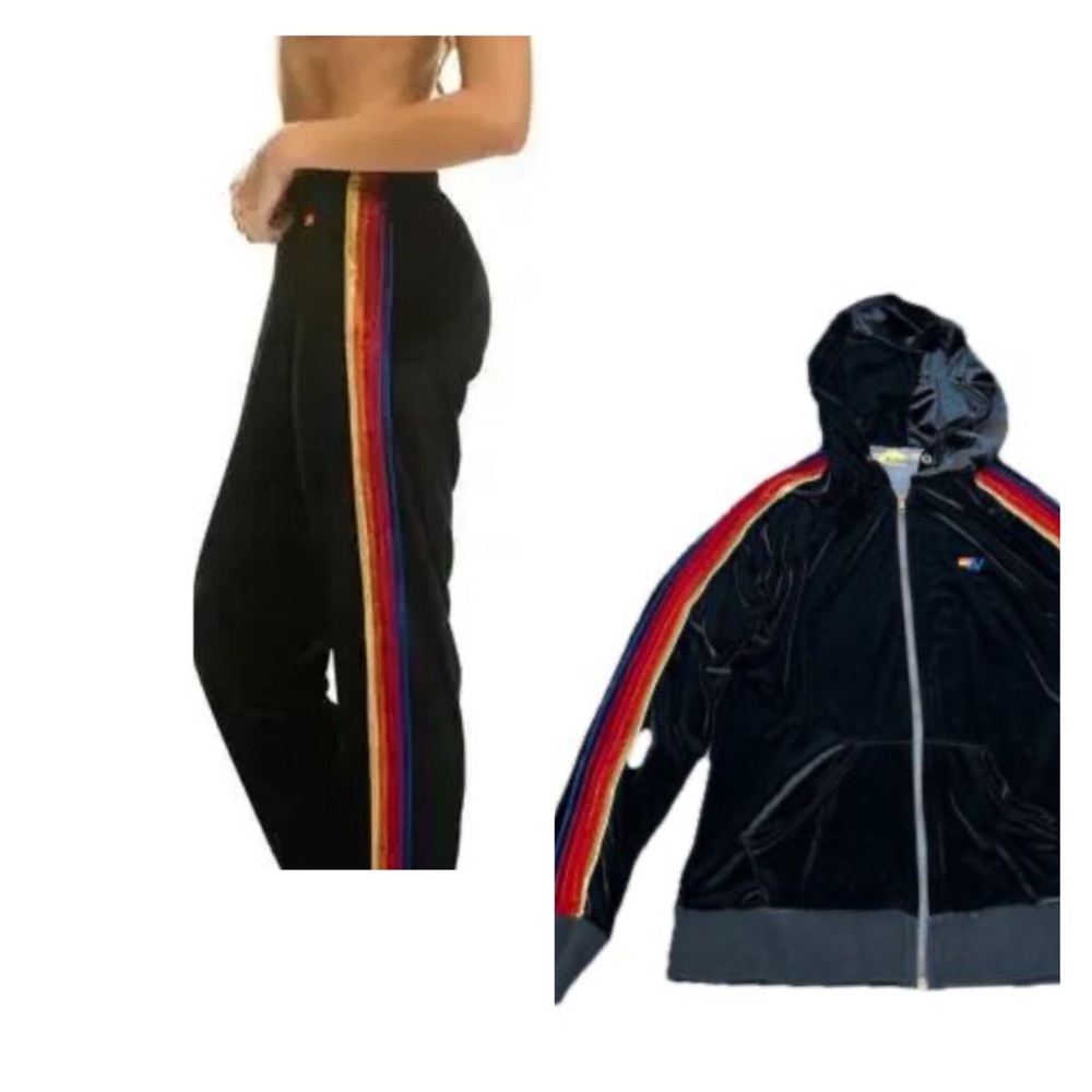 ❤️Aviator Nation SET❤️ black Velour